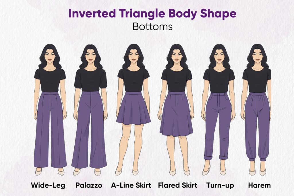 Bottoms That Balance the Inverted Triangle Body Shape