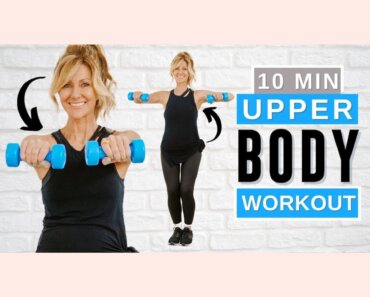 10 min Upper Body Workout With Dumbbells (Arms, Back, Chest) Slimming & Fat Burn!