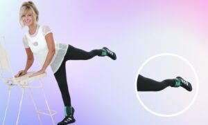 Slim leg workout with ankle weights
