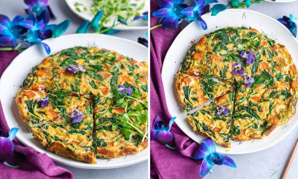 How to Prepare and Cook Spinach and Sweet Potato Frittata