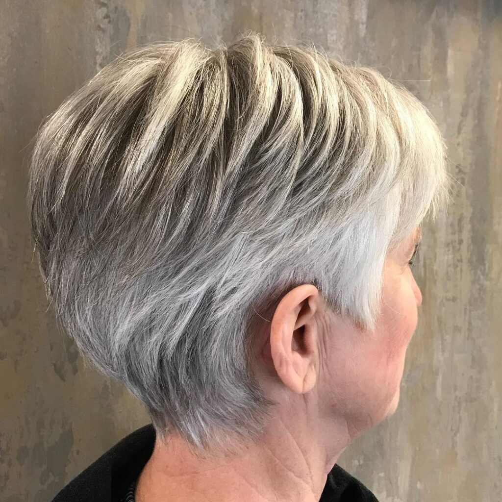 Short Gray Pixie Cut
30+ Youthful Hairstyles & Haircuts for Women Over 50 