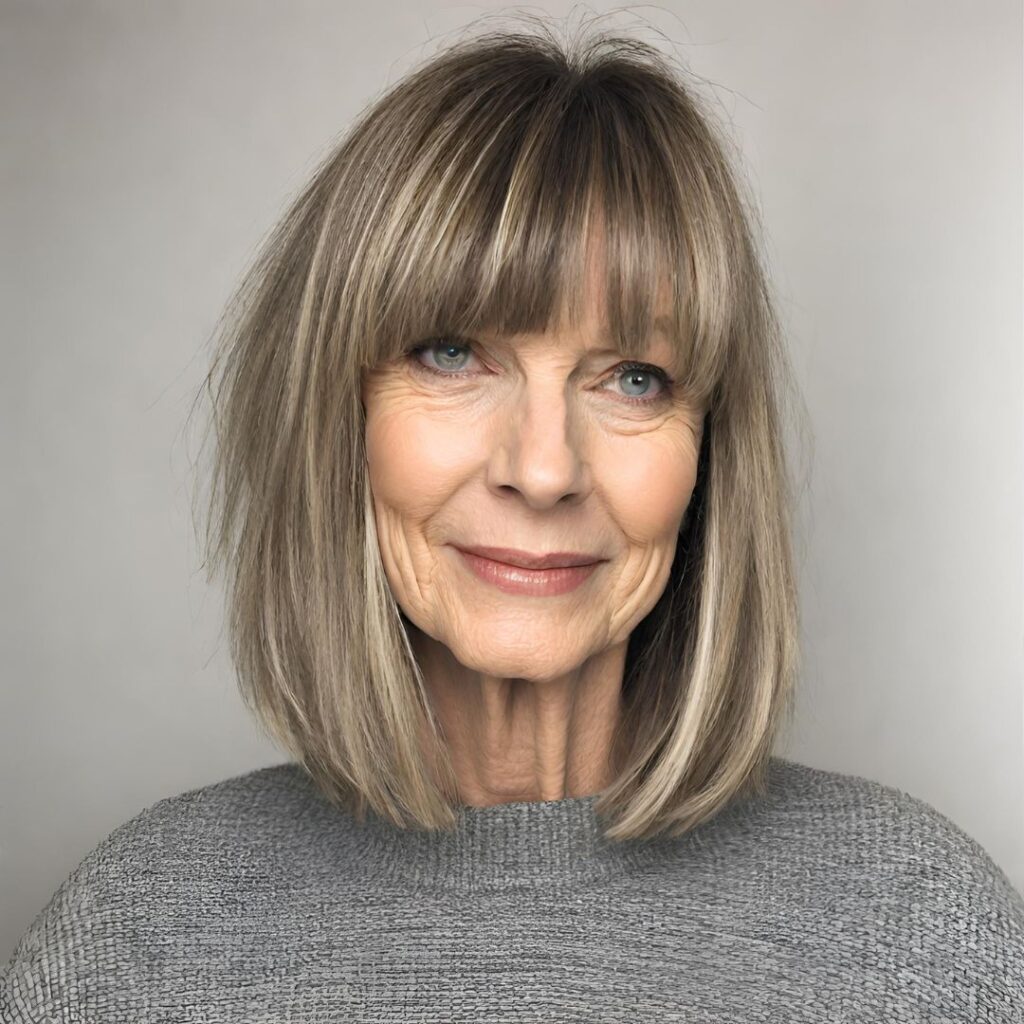 Hairstyles for Oblong Faces in Your 50s