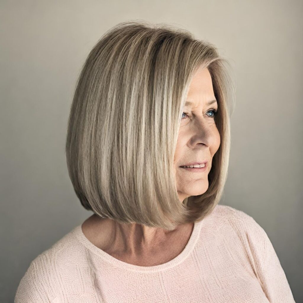 Hairstyles for Round Faces in Your 50s