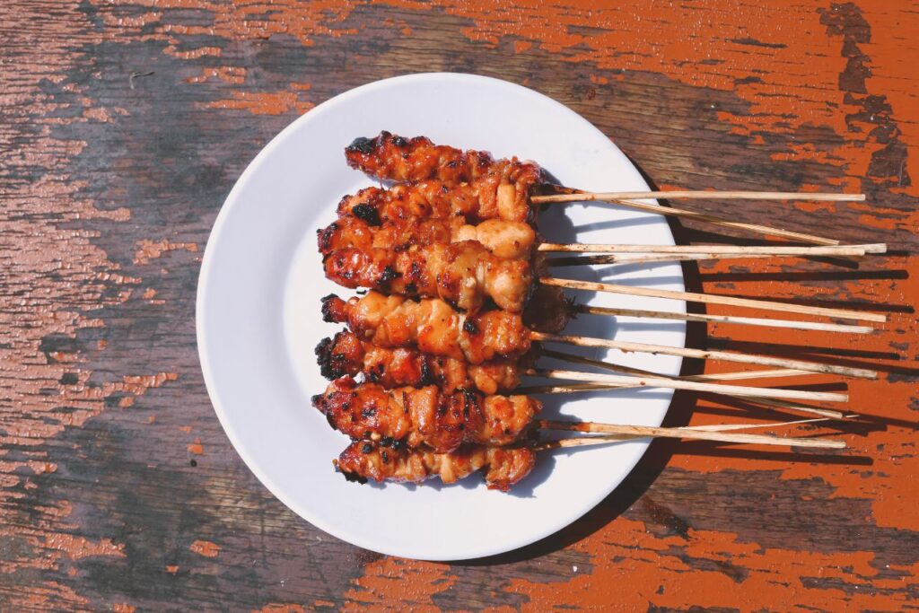 Red Curry Chicken Skewers