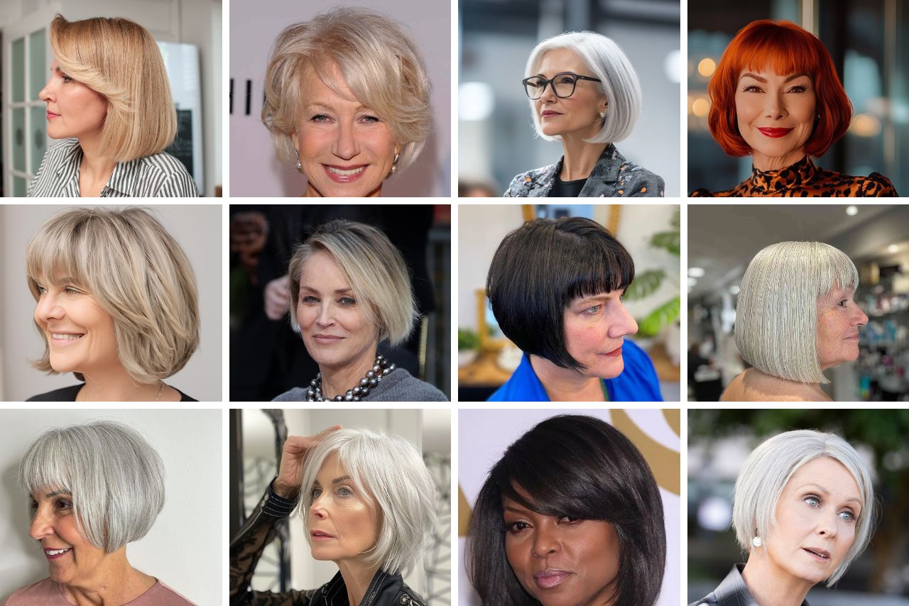 Short bobs for women over 50 on sale