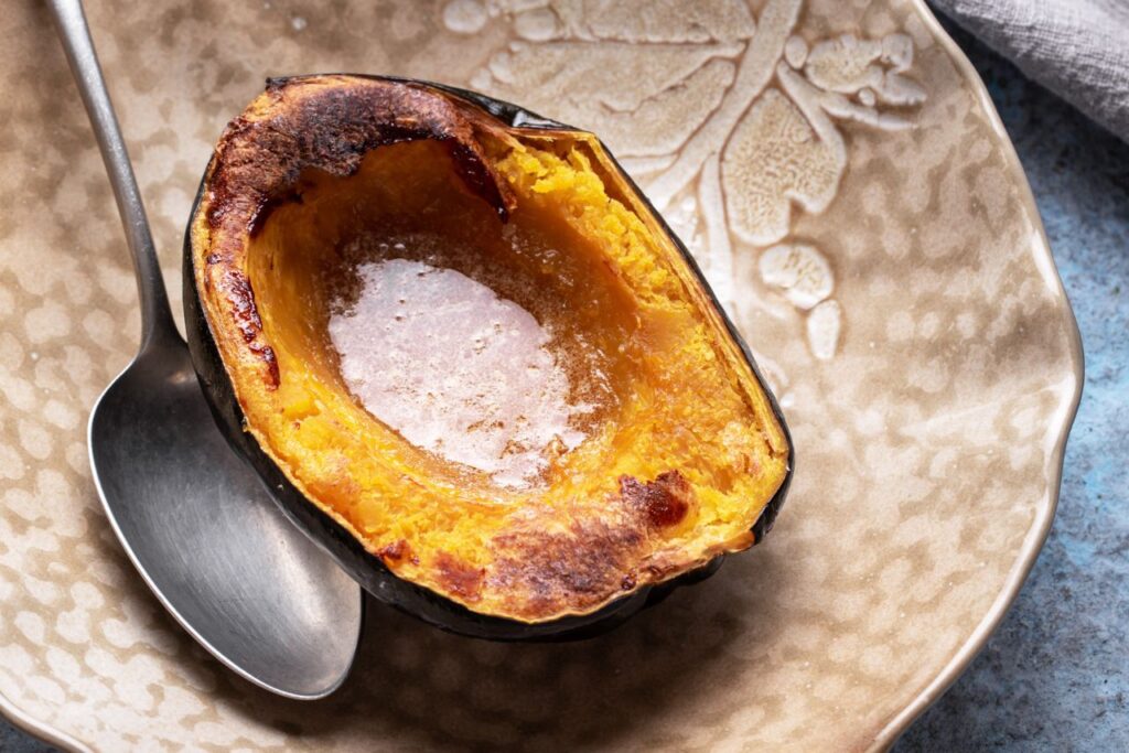 Baked Acorn Squash with Brown Sugar