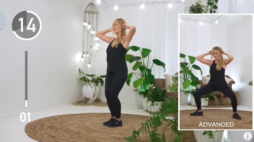 Modified Star Jumps with Brain Drill HIIT workout for women over 50