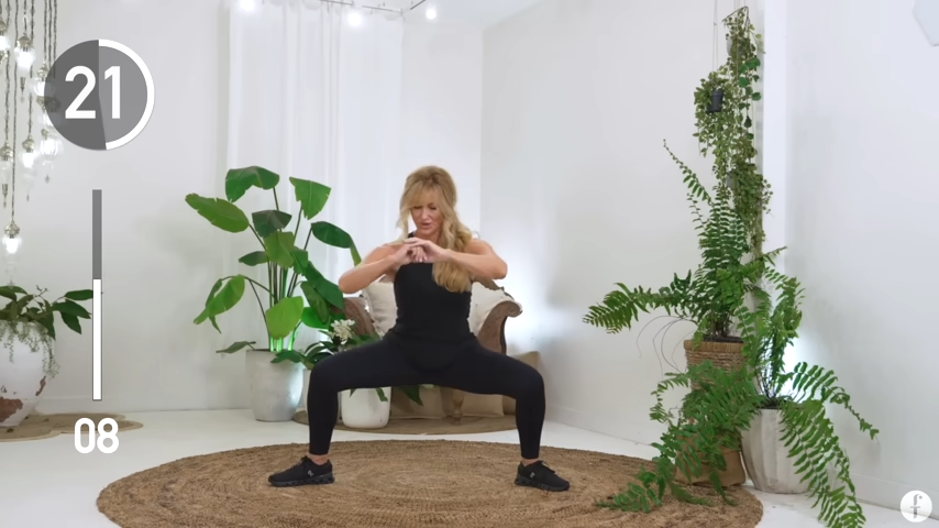 4-Count Sumo Squats 
HIIT workout for women over 50