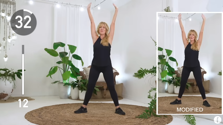 High Rise Floor Taps 
HIIT workout for women over 50