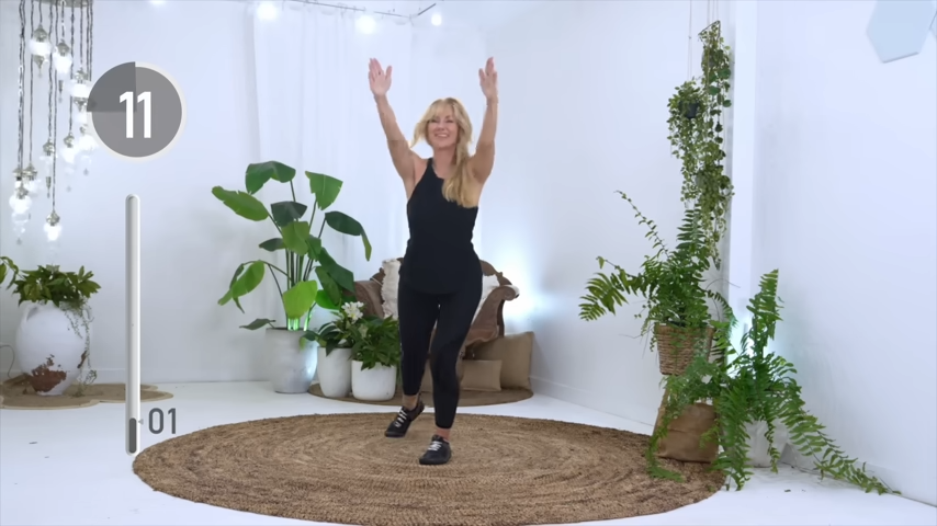 Walking with Arm Raises and Steps 15-minute fat-burning walk