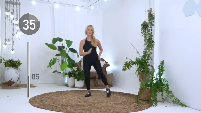 Side Steps with Arm Extensions 15-minute fat-burning walk