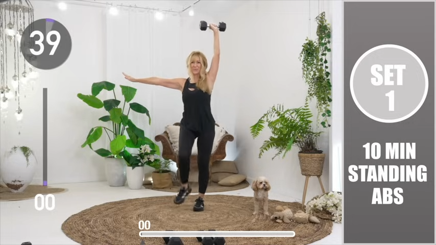 Standing Ab Workout with Dumbbells for Core Strength 35-minute full body dumbbell workout for women over 50