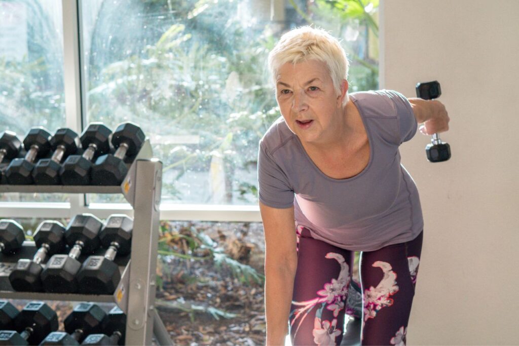 lifting weights bulky