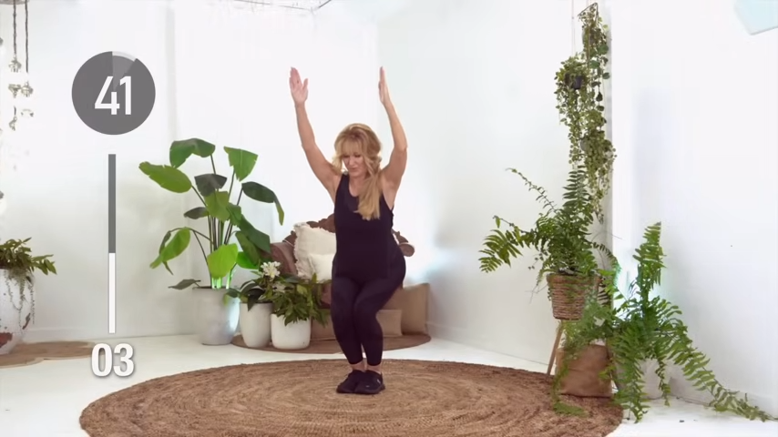 Chair Pose Hold Beginner squat workout over 50