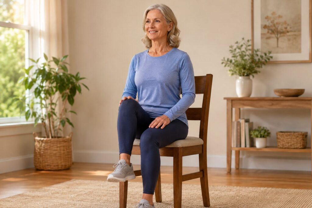 chair exercises for seniors - seated marching