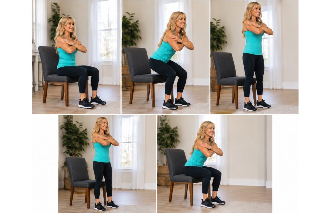 how to do fast sit-to-stands